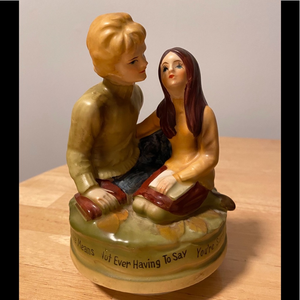 Vintage wind up music box